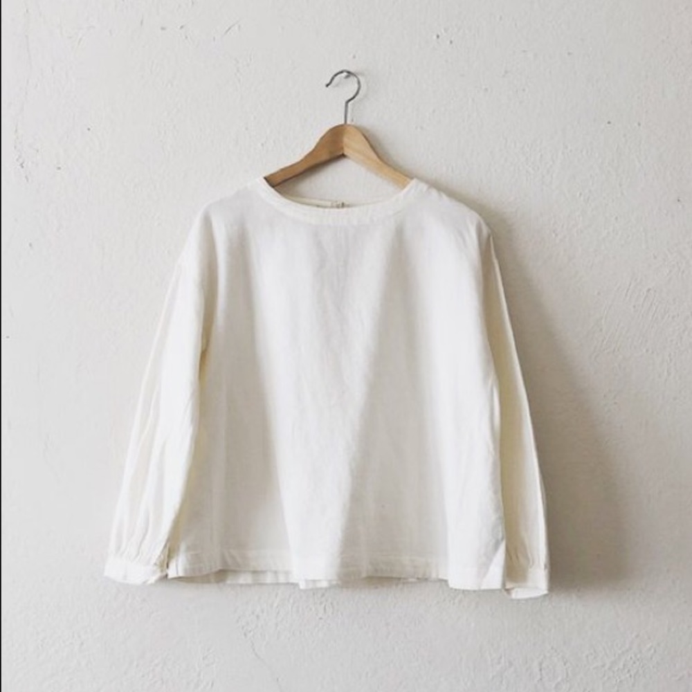 Muji white blouse